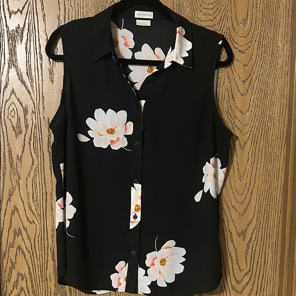 Van Heusen Black Floral Blouse